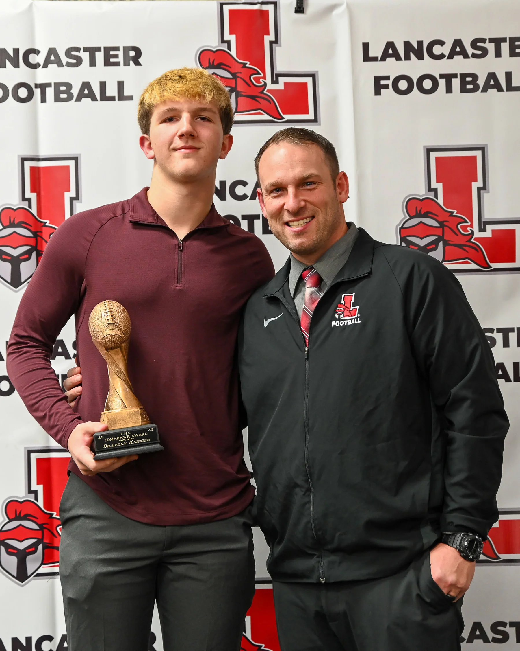 Lancaster Legends Coach Rupp with Klinger, Award Winner