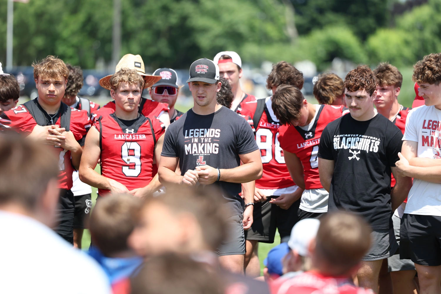 Andrew Moberg talking to the campers on day 3