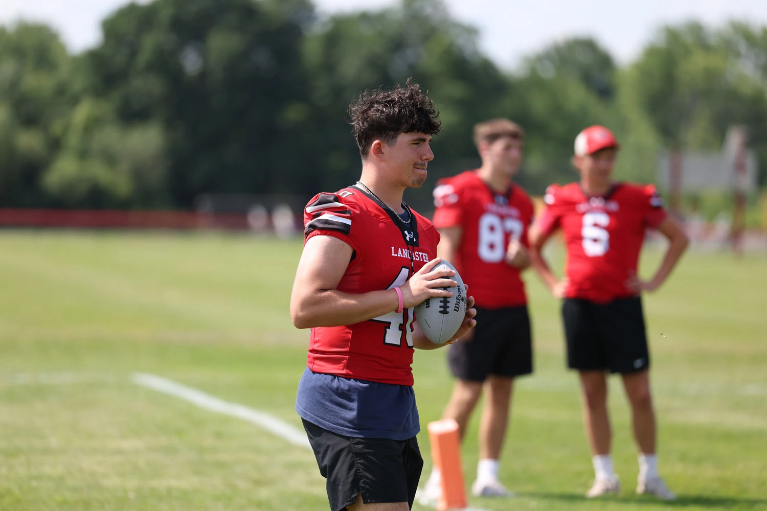 Sadowski looking for a camper to throw the ball to