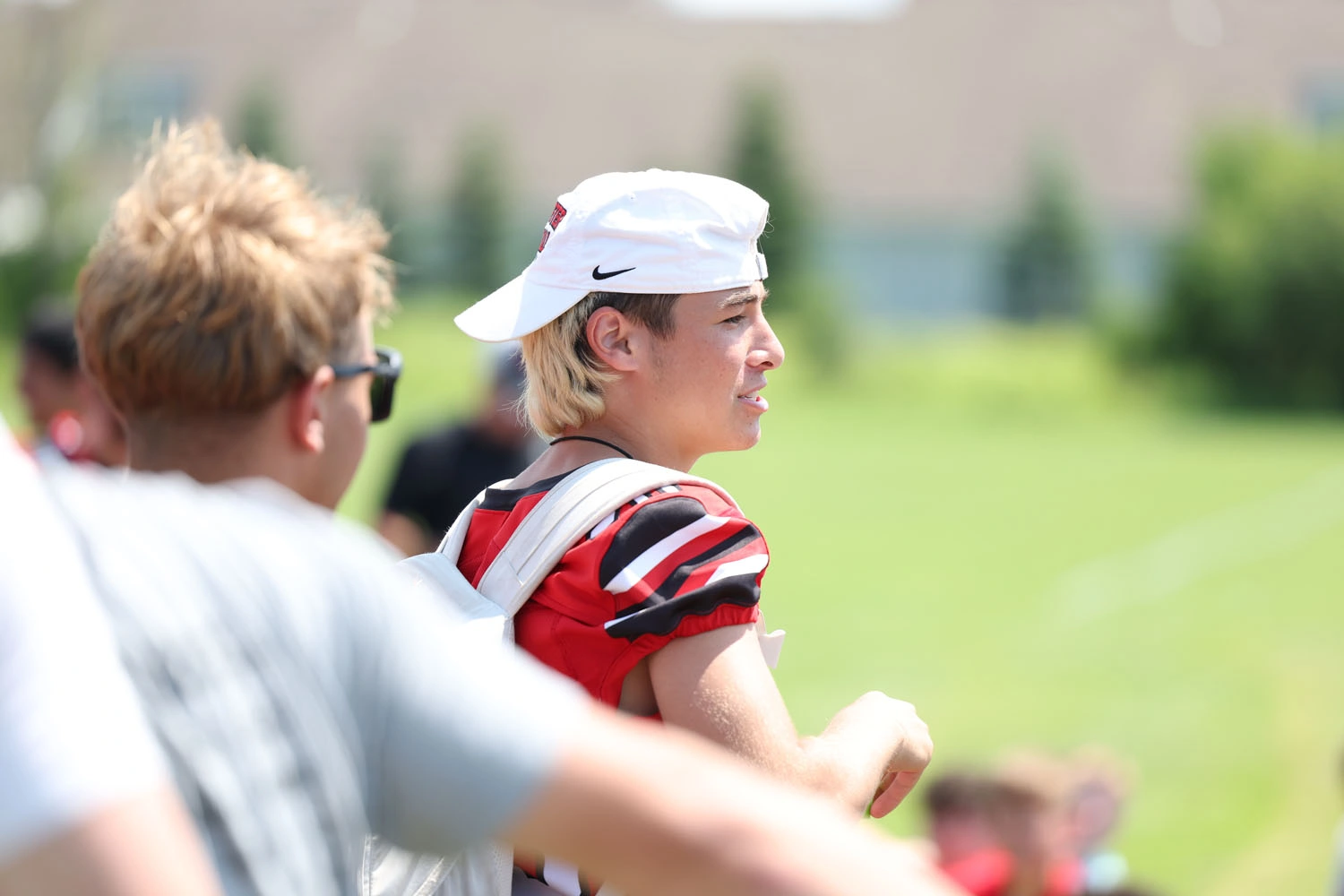 Waite talking to the campers on day 3