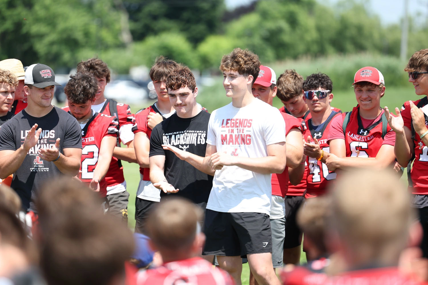 Michael Falls talking to the campers on day 3