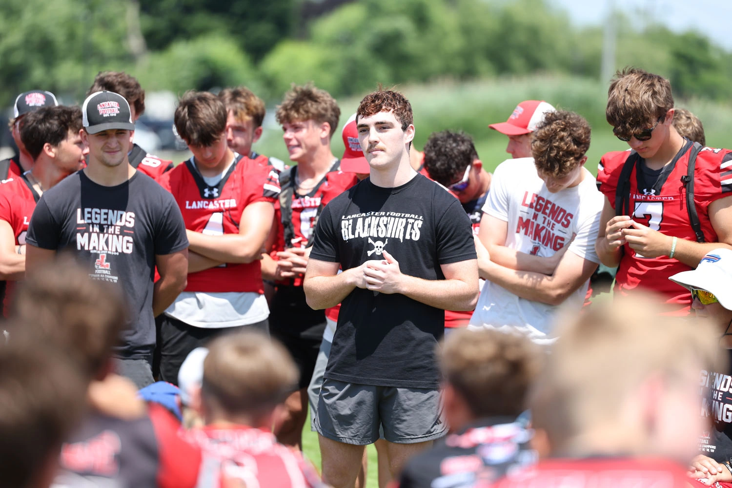 Nathan Myers talking to the campers on day 3