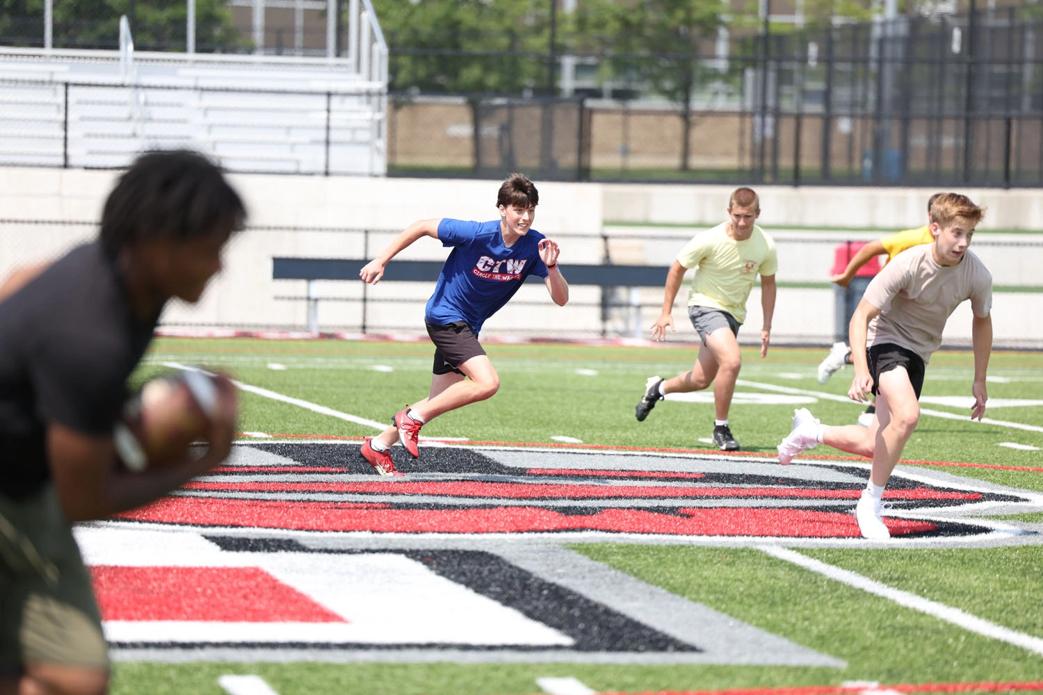Campers getting after the ball carrier