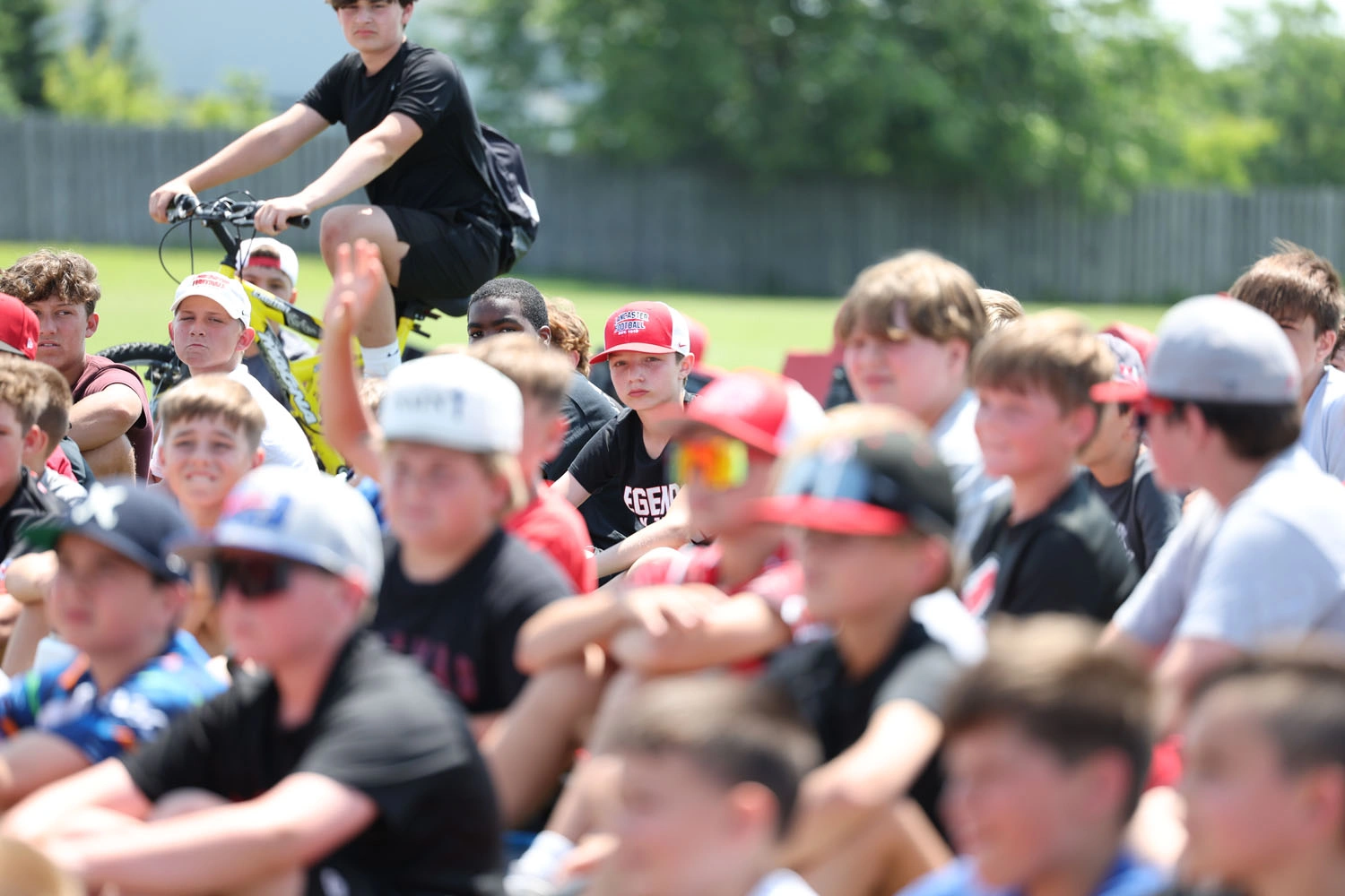 Campers listening at the end of day 3