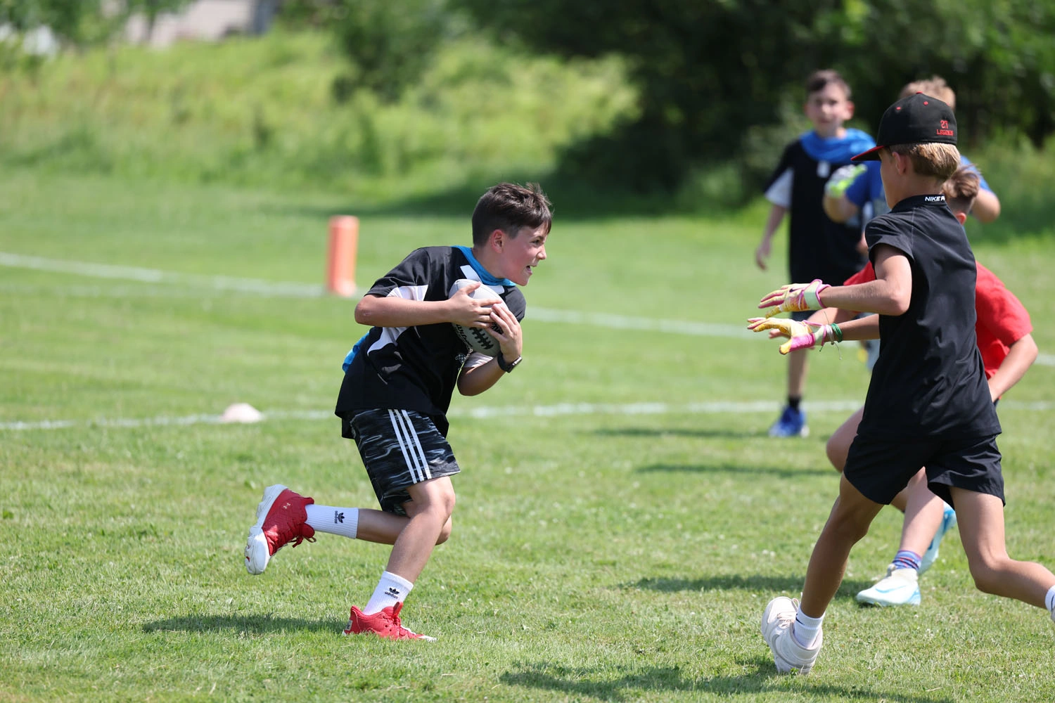 Camper making the catch and run