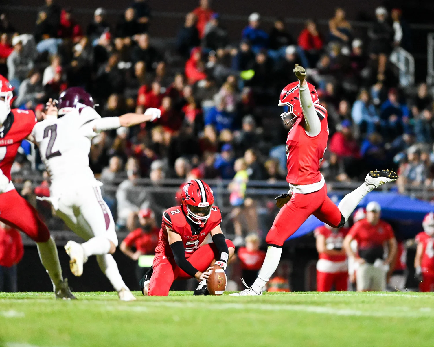 Field Goal kicker about to kick it