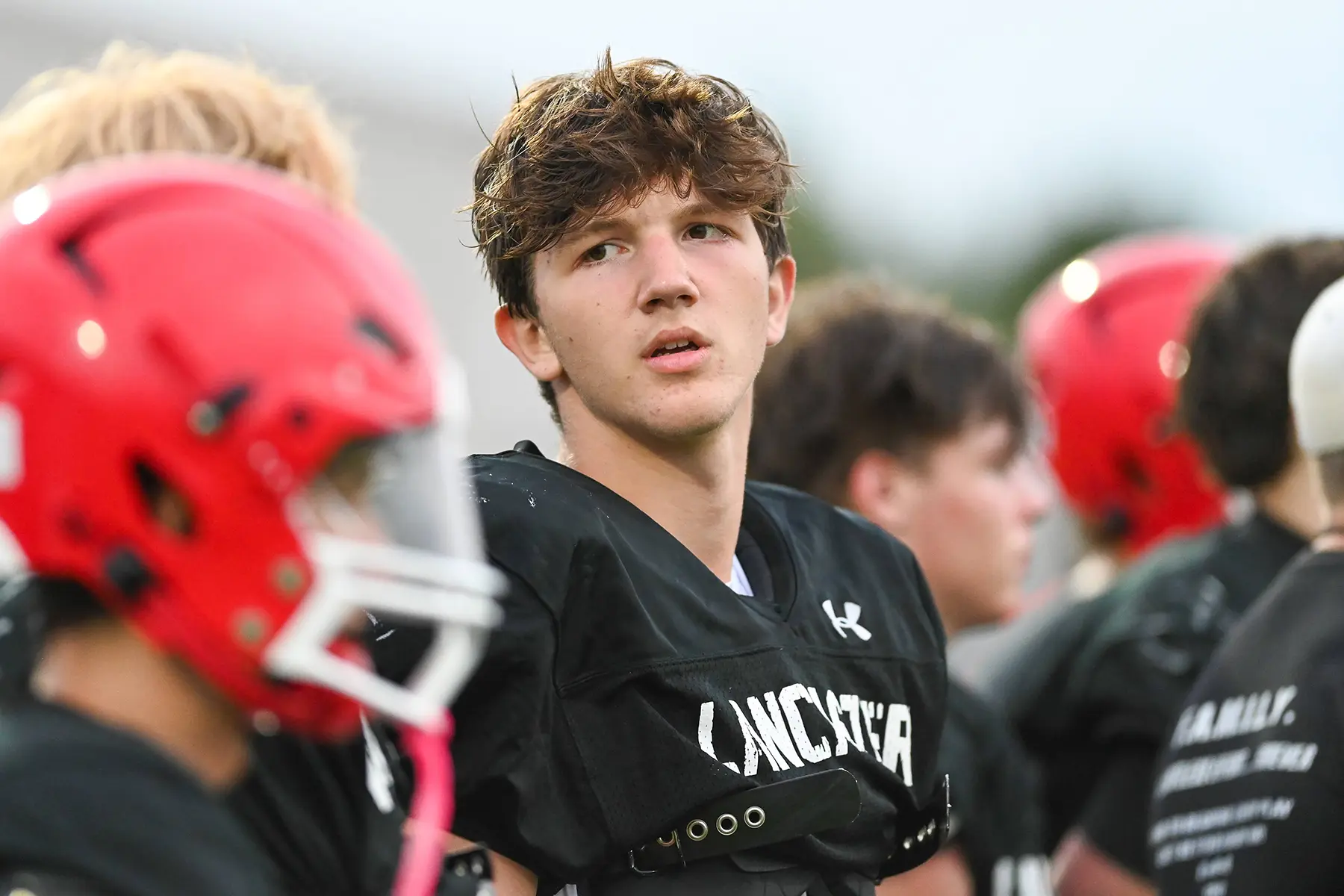 Lancaster player looking over the team