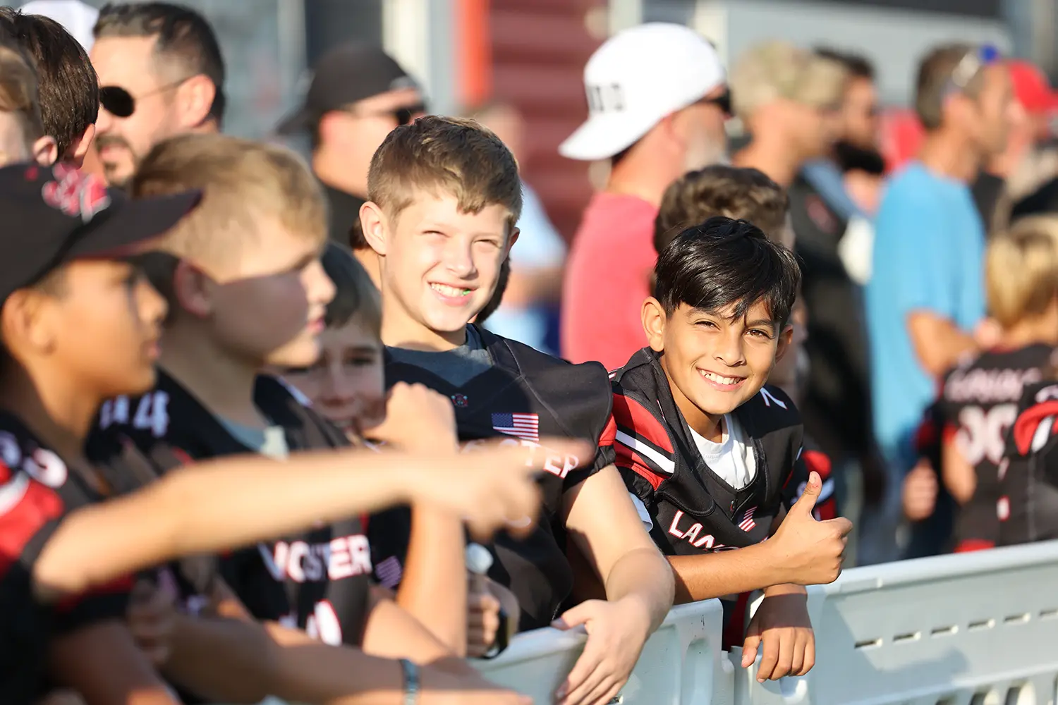 Thumbs Up from a Lancaster Youth Football Player