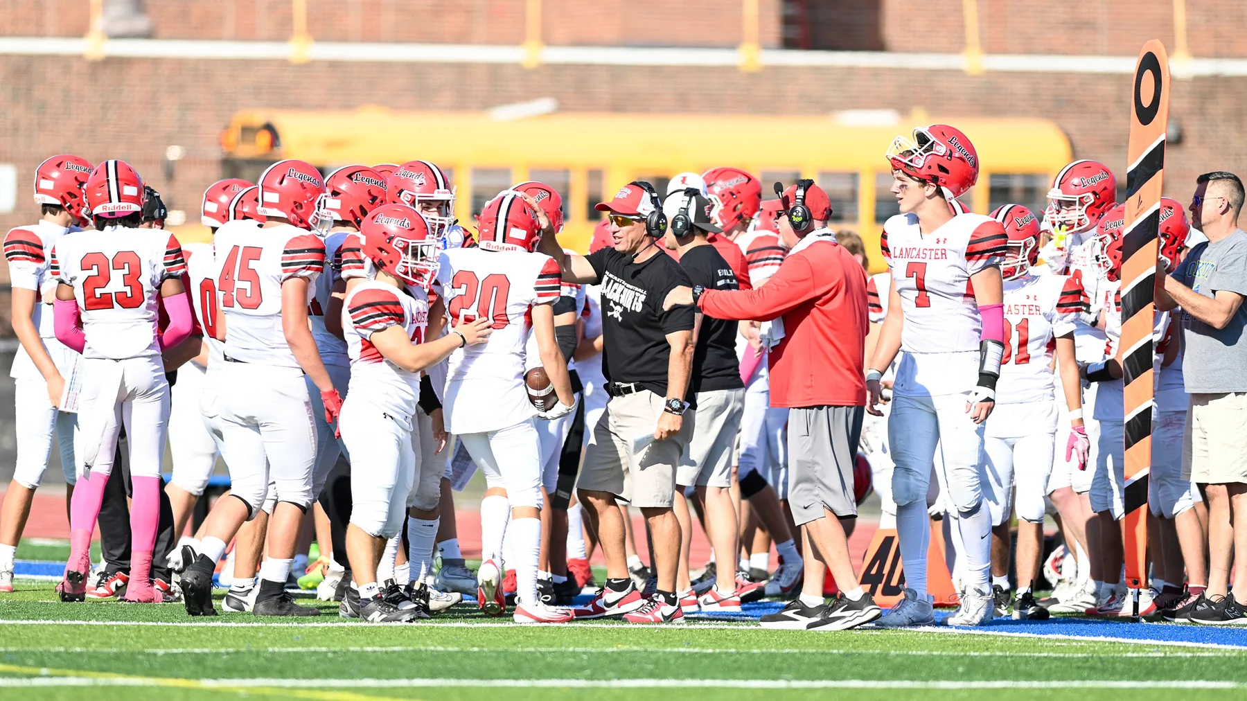 Celebration on the sidelines