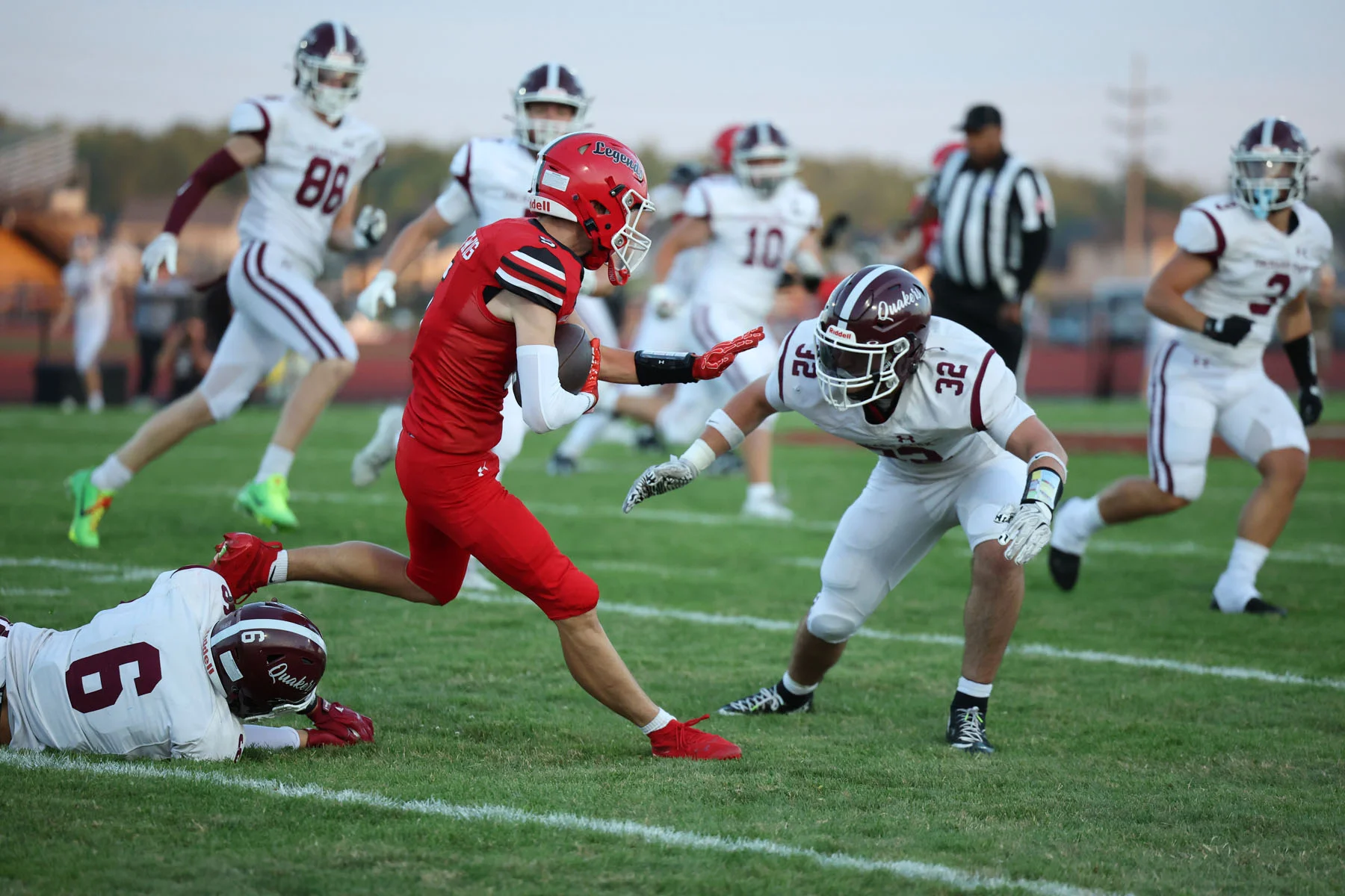 WR with the stiff arm