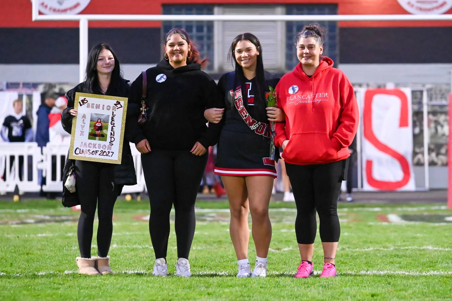 Lancaster Senior Cheerleader and Family