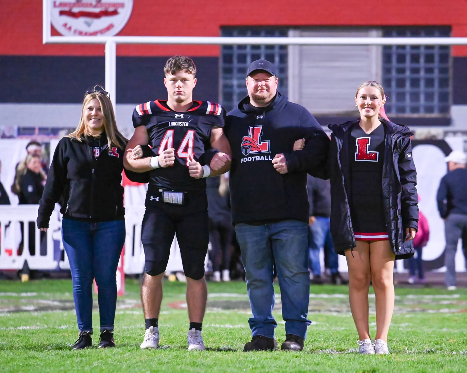 Lancaster Senior Justin Teubner and Family