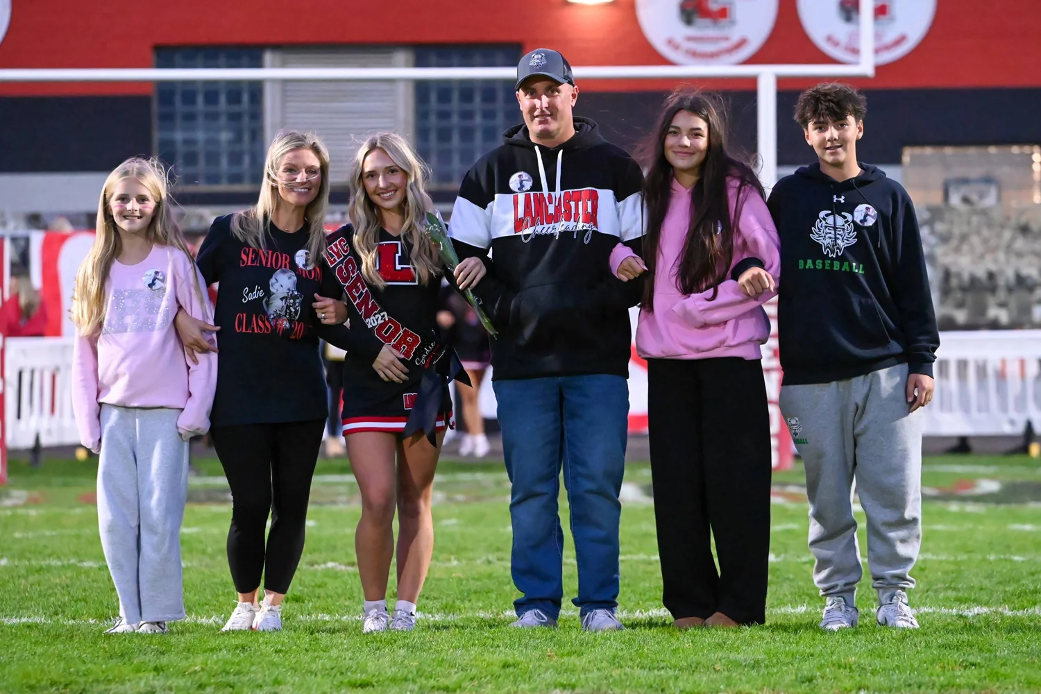 Lancaster Senior Cheerleader and Family