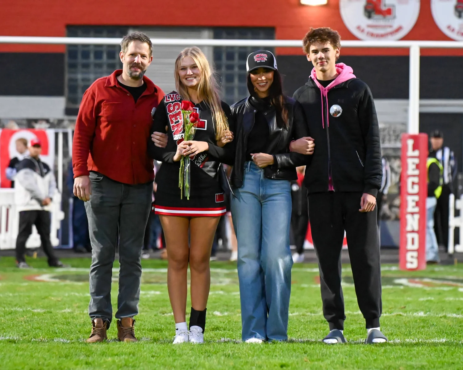Lancaster Senior Cheerleader and Family