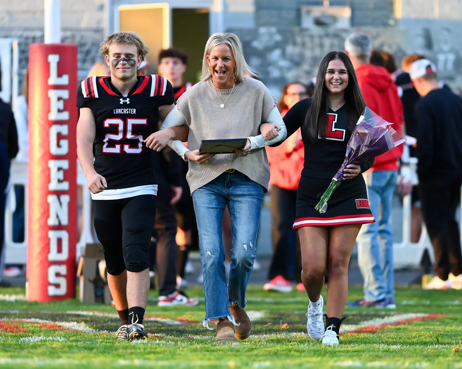 Smiling Students with Teacher on Teacher Appreciation Night
