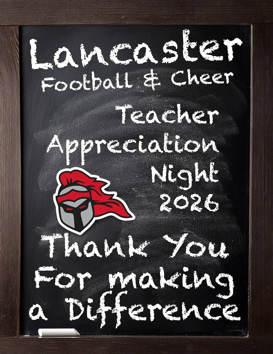 Lancaster Football and Cheer Teacher Appreciation Night 2026 - Thank You for Making a Difference